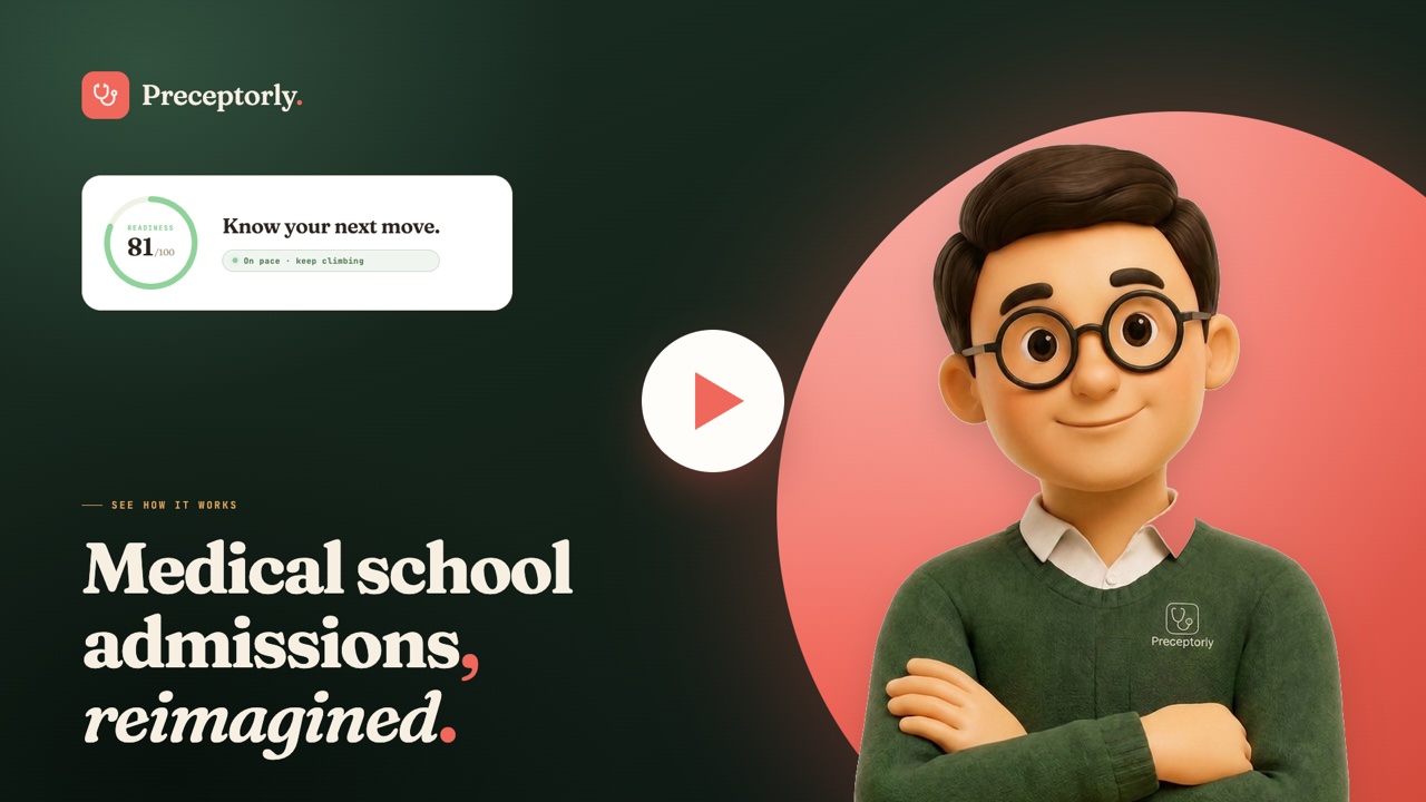 Preceptorly — medical school admissions, reimagined. See how it works.